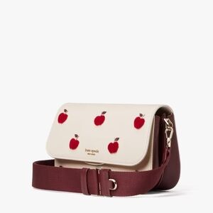 Kate Spade Cream and Red Apple Crossbody Bag